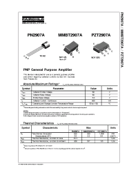 Datasheet MMBT2907A manufacturer Fairchild